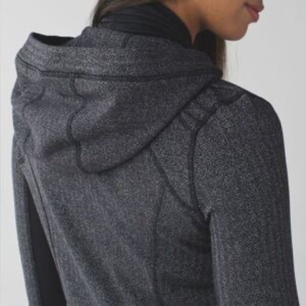 lululemon athletica Charcoal Gray Full-Zip Hooded Jacket - Picture 3 of 5